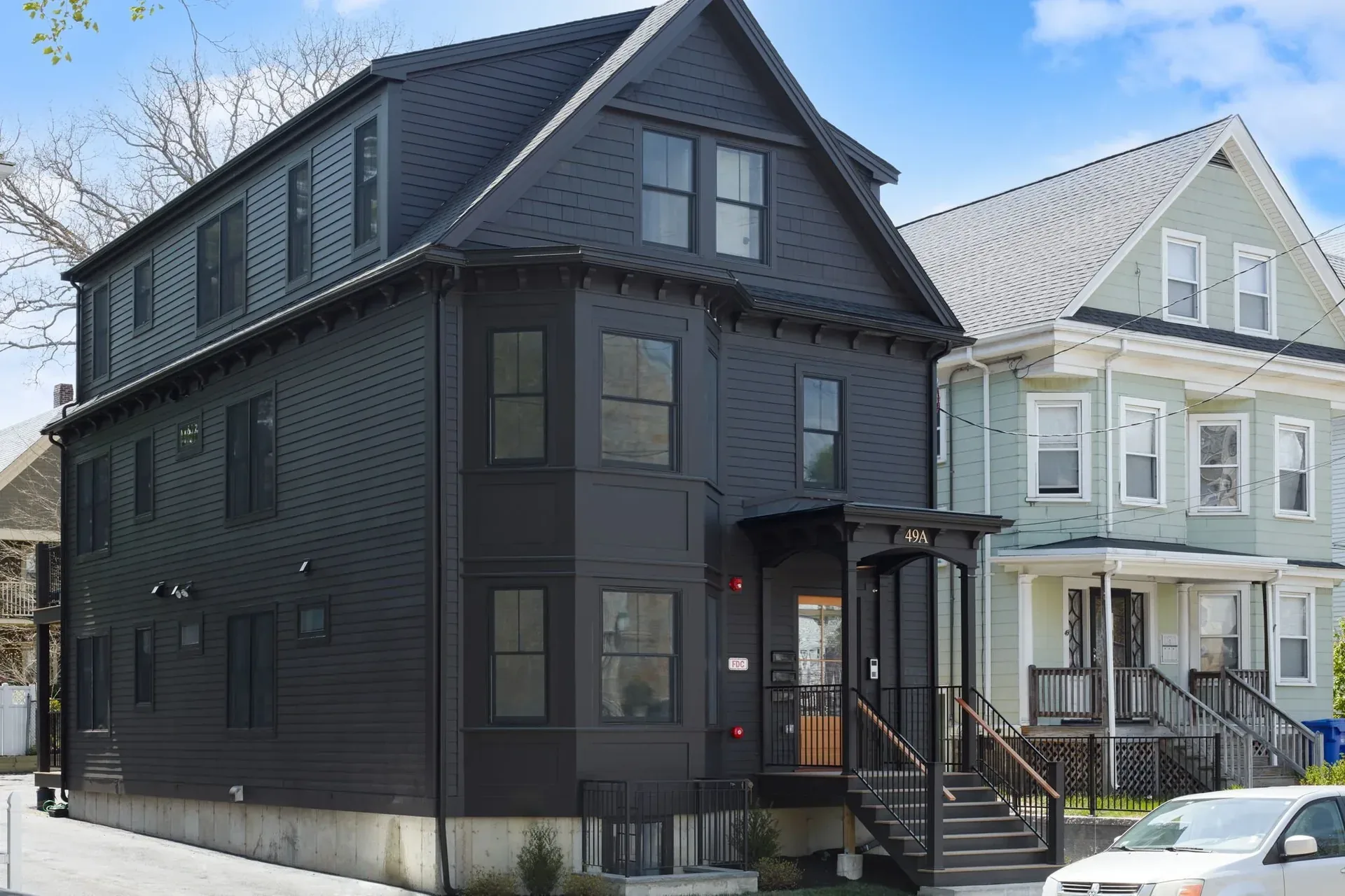 Black Victorian-inspired exterior at 49A Walk Hill Street